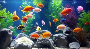 Ração para peixe de aquário